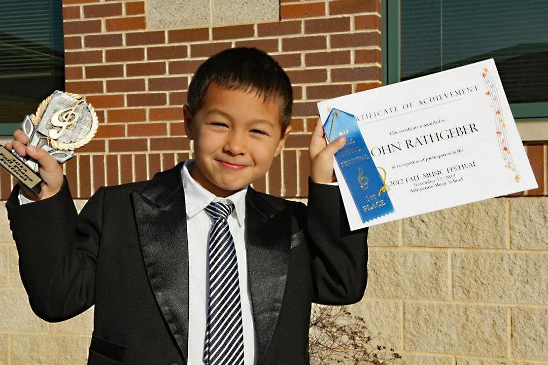 little me winning piano award